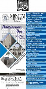 admissions Open - Minhaj University Lahore